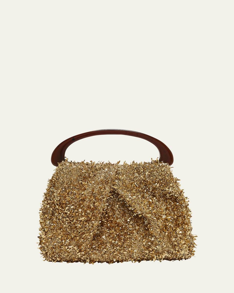 Crisp Embellished Top Handle Bag